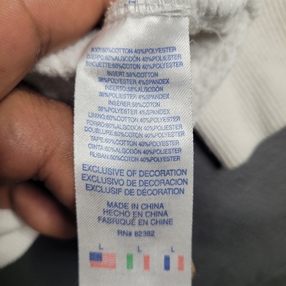 Champion Hoodie Reverse Weave Embroidered Women's Large White - Picture 6 of 11